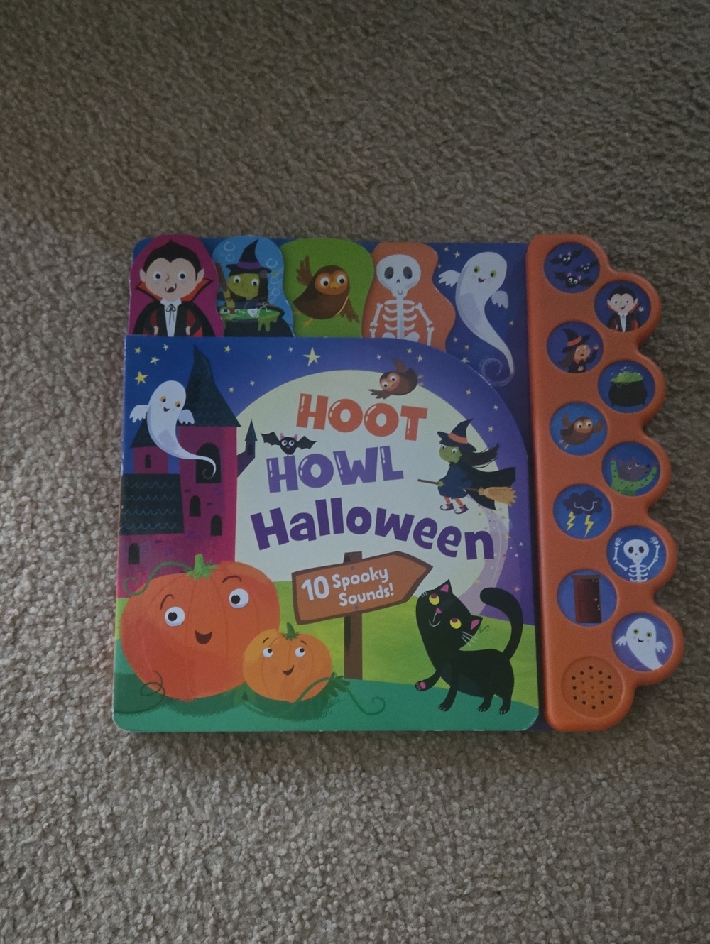 Hoot Howl Halloween Sound Book - Orange